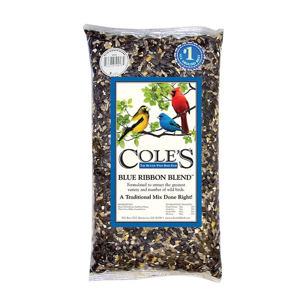 Coles Cole's Blue Ribbon Blend Assorted Species Black Oil Sunflower Wild Bird Food 10 lb BR10 - main